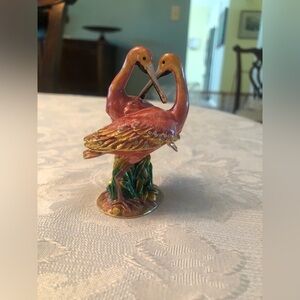 Elegant Pink and Gold Flamingo Figurine